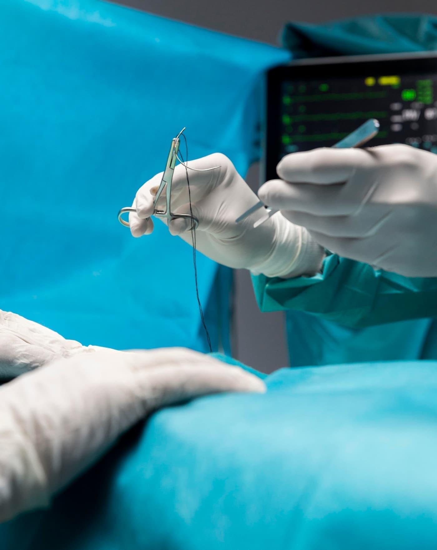 Doctor performing a surgical procedure